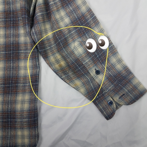 Vintage Pendleton Wool Button Up Field Shirt sz L - Picture 6 of 7